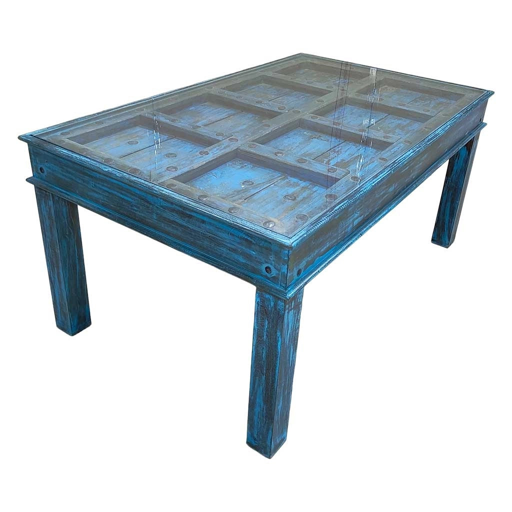 Tavolo in legno fatto a mano 164x101x76h cm