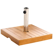 Base per ombrellone quadrata in legno di rovere e marmo marrone per ombrellone da esterno