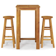 Set da Bar da Giardino 3 pz | Set Salotto da Giardino in Legno Massello di Acacia