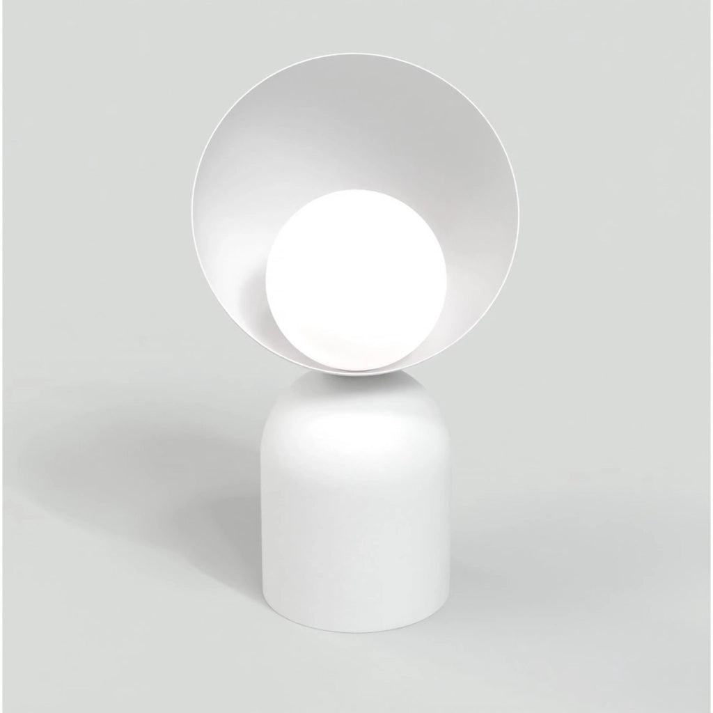 Lampada da tavolo Boto in acciaio bianco opaco