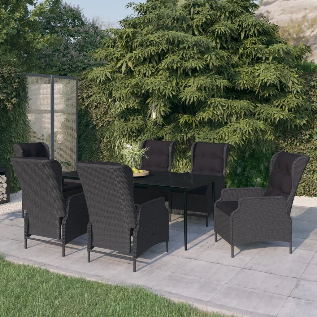 Set Mobili da Pranzo per Giardino 7 pz Grigio Scuro cod mxl 48771