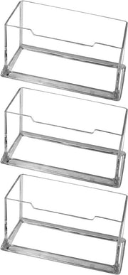 Supporto per biglietti da visita 3 pezzi in acrilico nome biglietto cartellone ufficio collezione