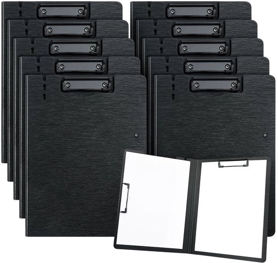 Klemmabilietto A4 - 10 pezzi - Leggero - Materiale PP duraturo - Clip robuste - Superficie robusta - 32 x 23,5 cm - Notizie in rilievo