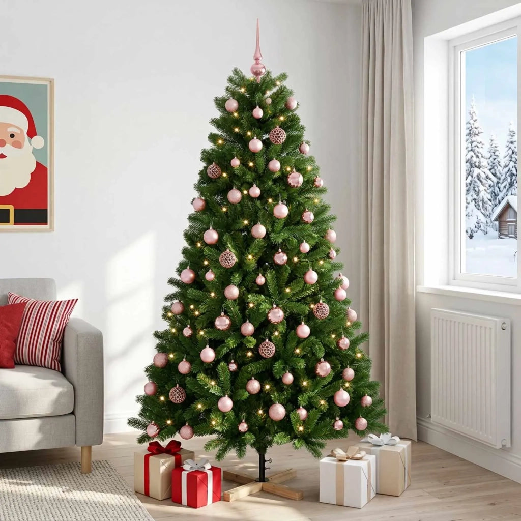 Albero di Natale artificiale con palline 180 cm 300 LED 3461417