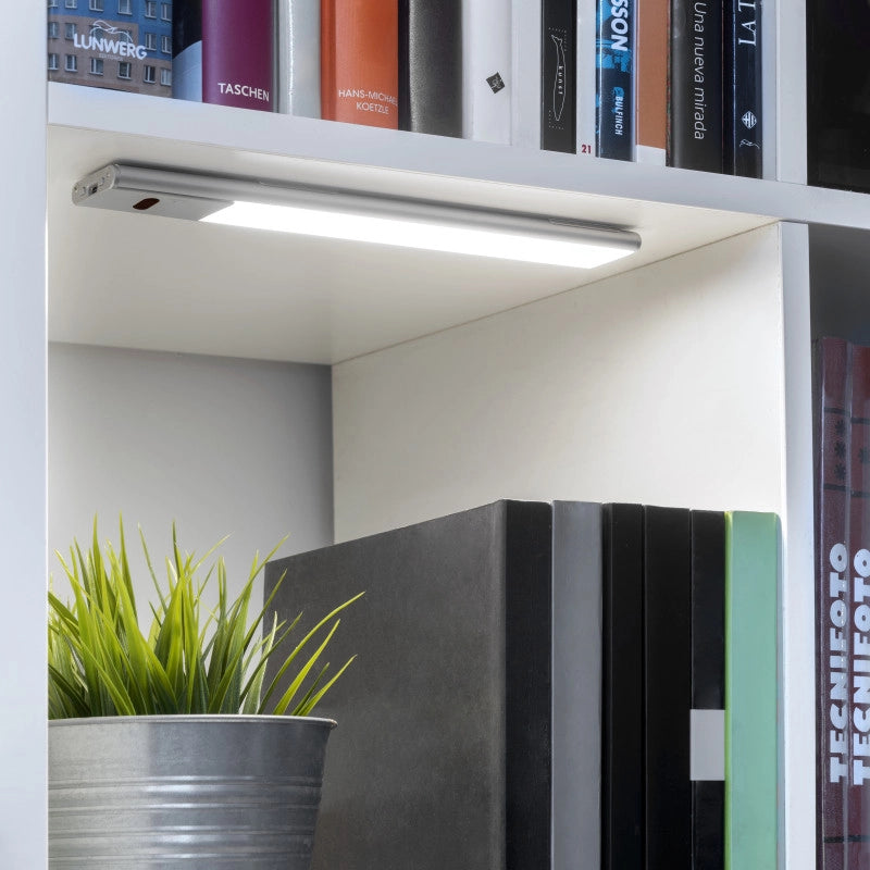 Lampada LED ricaricabile con USB Kaus con sensore di prossimità, L600mm, Tecnoplastica e Alluminio, Anodizzato opaco