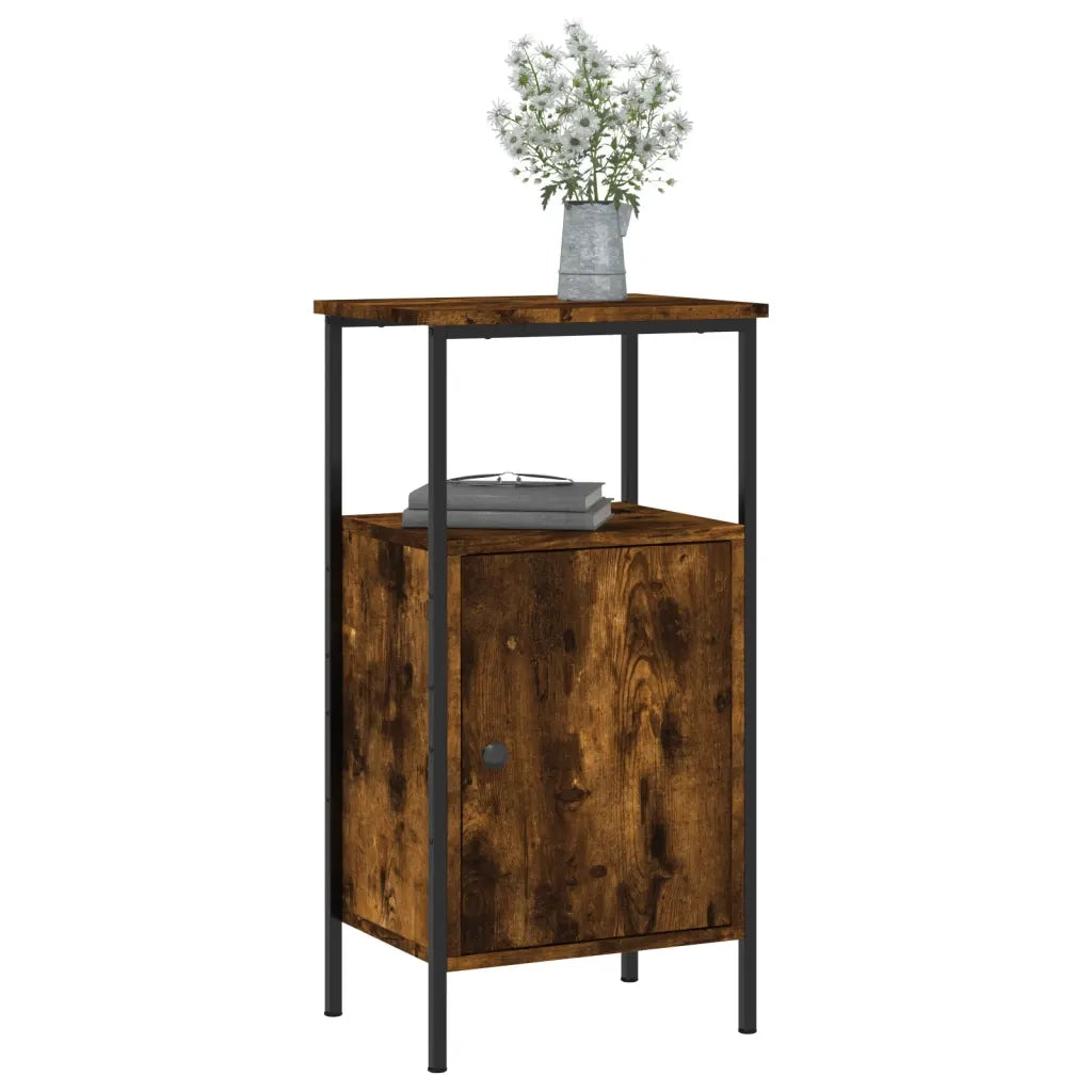 Comodino Rovere Fumo 41x31x80 cm Legno Multistrato 825927