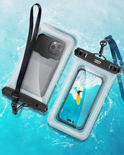 Otturatore cellulare IPX8 - Idrogrado - Amichevole con grandi telefoni - Per nuotare - Cavo di accoppiamento regolabile - iPhone 15 14 13 12 11 Pro Max - Samsung S23 S22