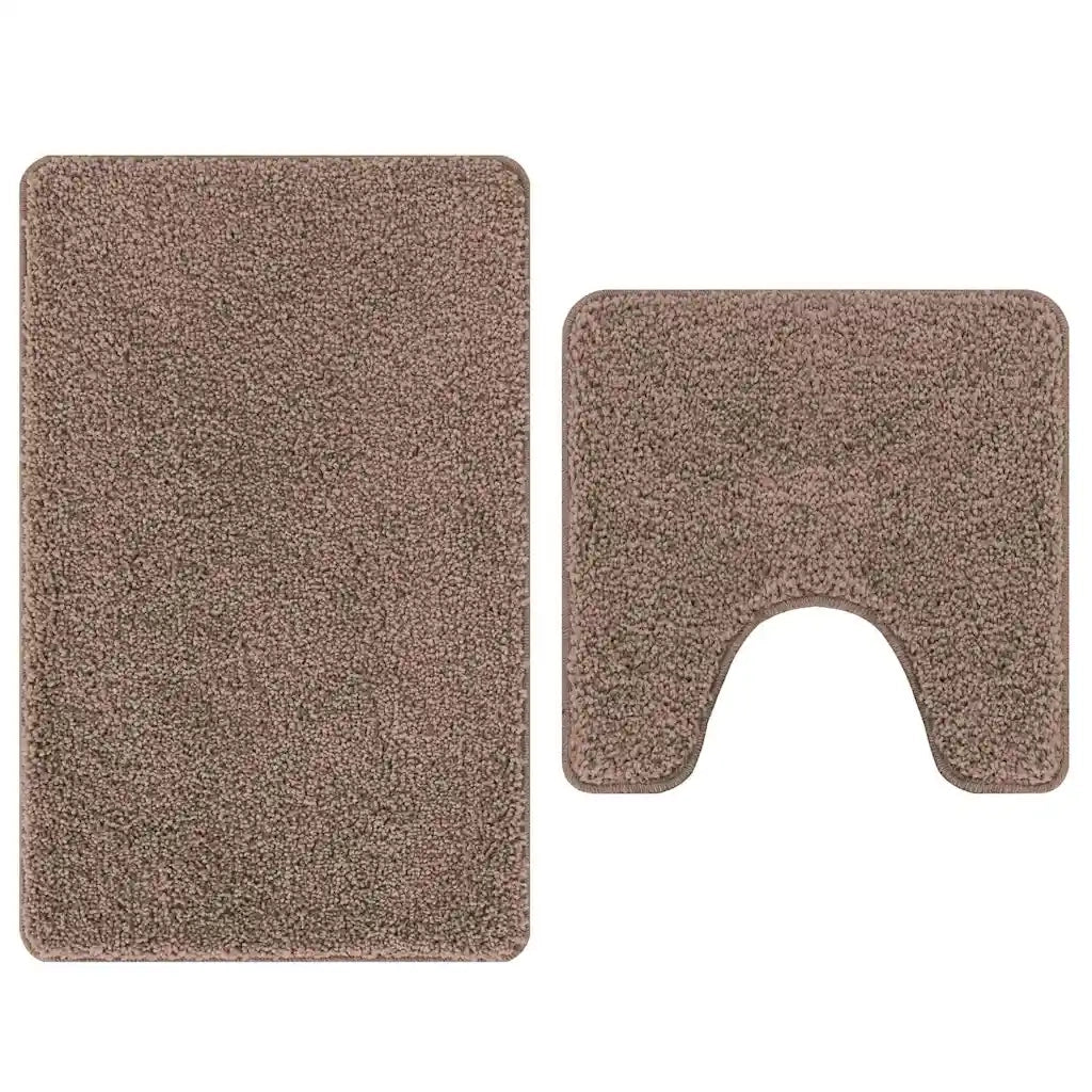 Set di tappetini antiscivolo per il bagno 2 pcs Marrone PP 4019857