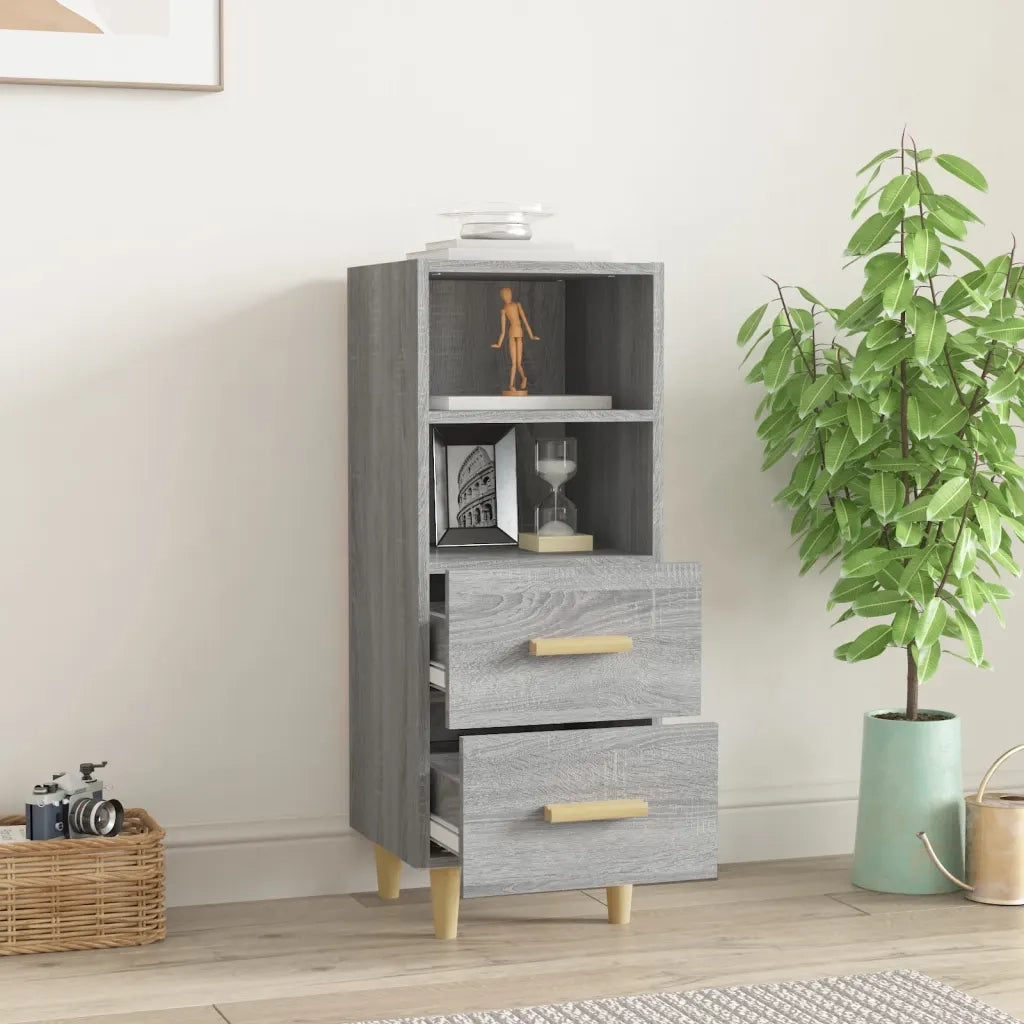 Credenza Grigio Sonoma 34,5x34x90 cm in Legno Multistrato cod mxl 25655