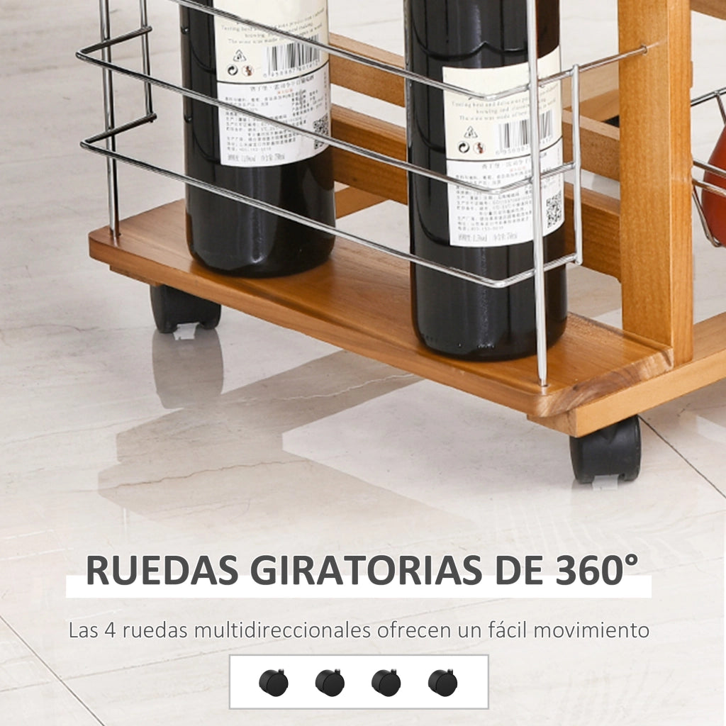 Carrello da cucina con cassetto e cestelli ¨C zephmum ¨C 47x37x83 cm