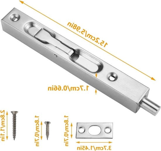 Ganci di sicurezza 15cm in acciaio inossidabile 304 gancio di sicurezza occulto per porte francesi porte in legno