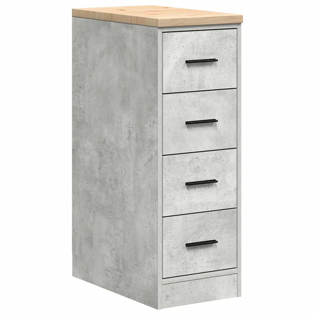 Armadio da garage grigio cemento 30 x 51 x 85 cm robusto e resistente legno di pino 02_0051380