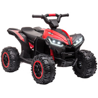 Mini Quad Elettrico per Bambini 12V Fari a LED Rosso