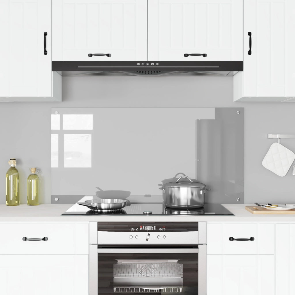 Schienale cucina  Grigio chiaro 120x60x0,6 cm in vetro temperato