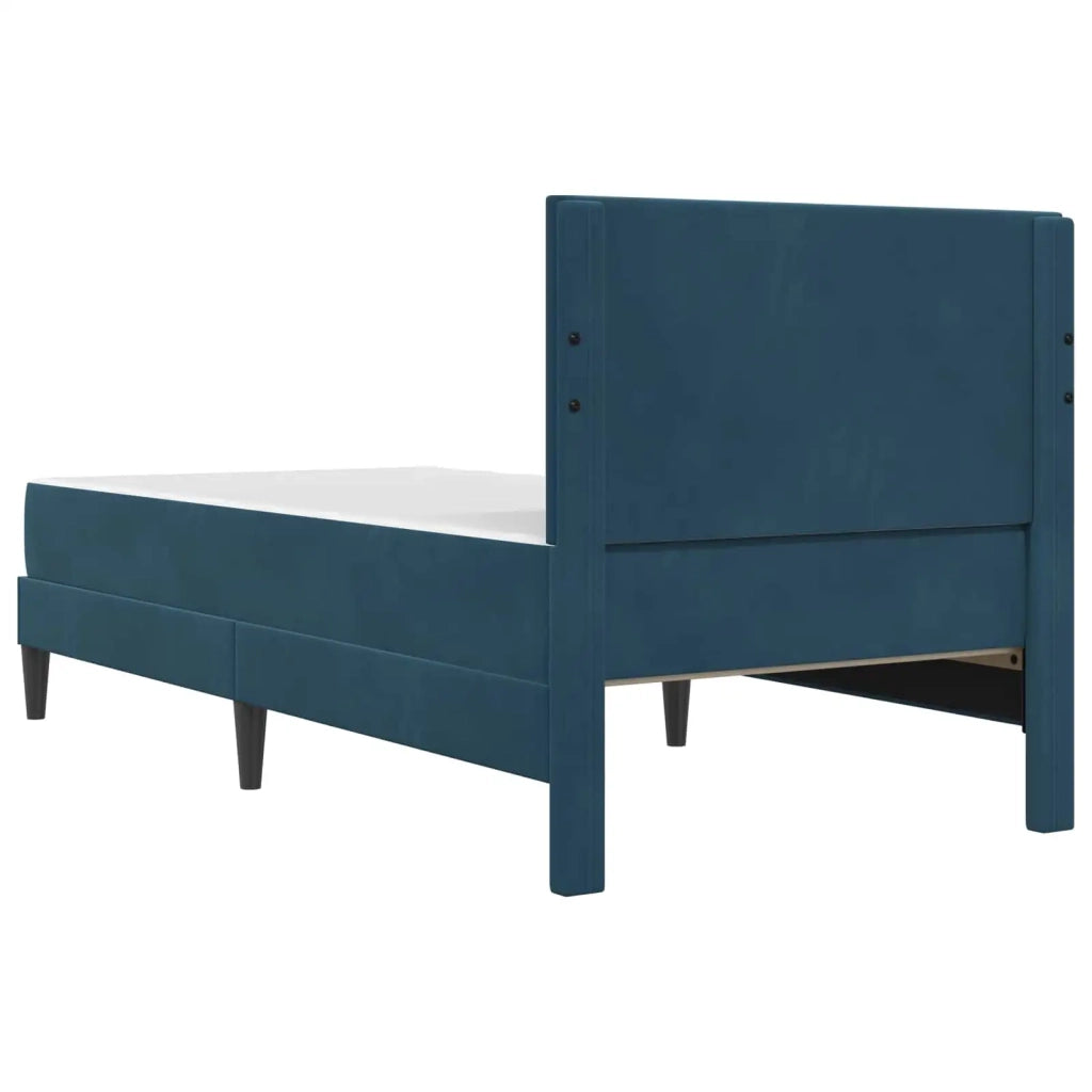 Struttura letto con materasso Blu 80 x 200 cm Velluto 3415017