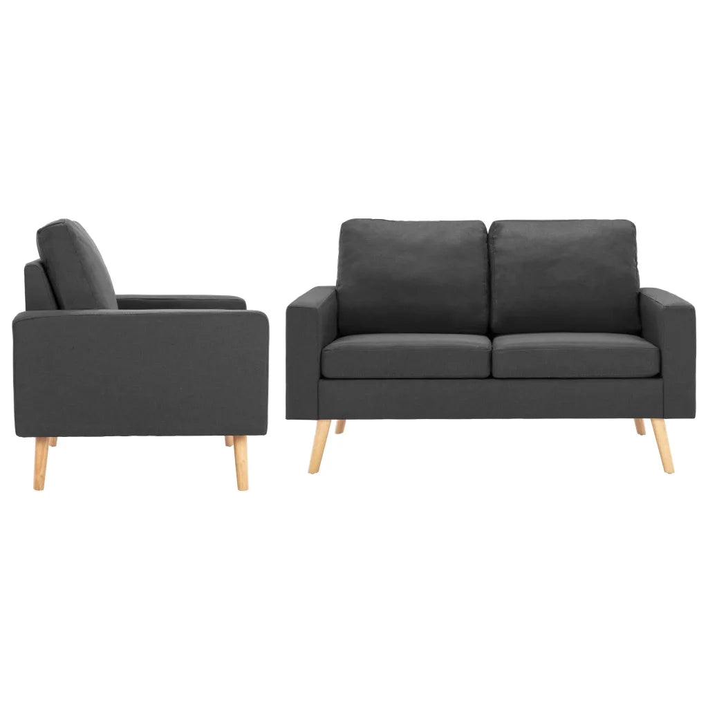 3056615 2 Piece Sofa Set Fabric Dark Grey (288694+288704) cod mxl 12014