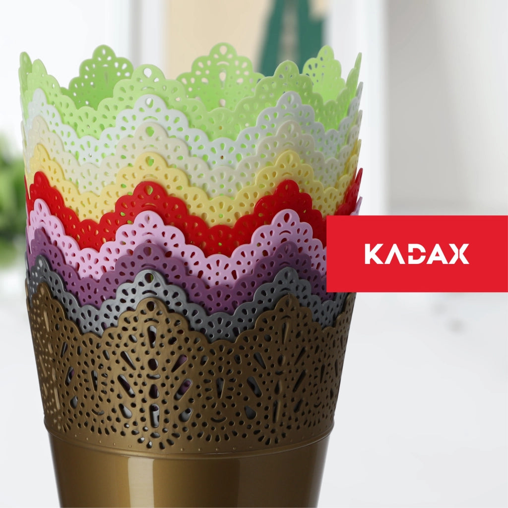 Vaso da fiori KADAX, vaso da fiori, coperchio, alto, in plastica, 12 cm, giallo