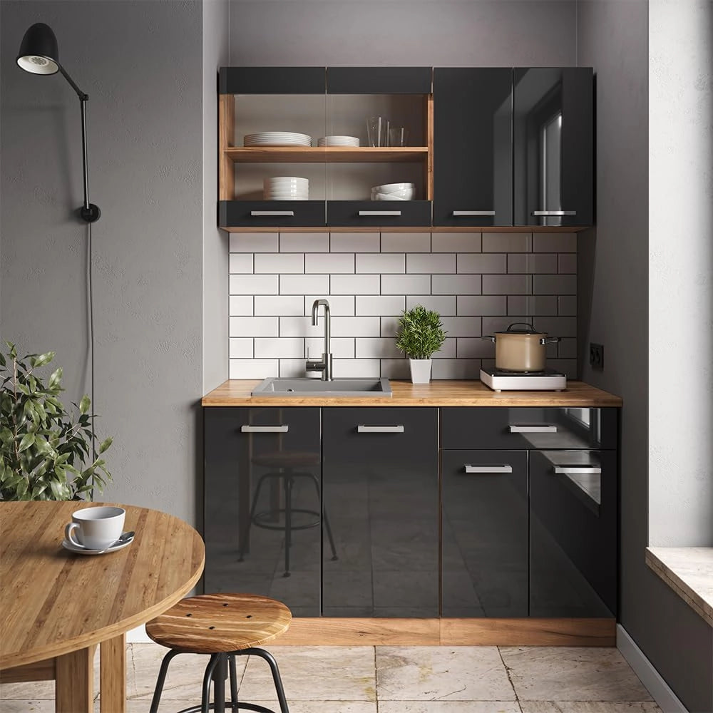 Frontale cucina R-Line, Antracite lucido, 79.2 x 71.3 cm frontale del mobile per mobile sottolavello