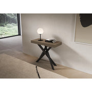 Consolle allungabile 90x40/196 cm Saki Small telaio Antracite - Tortora