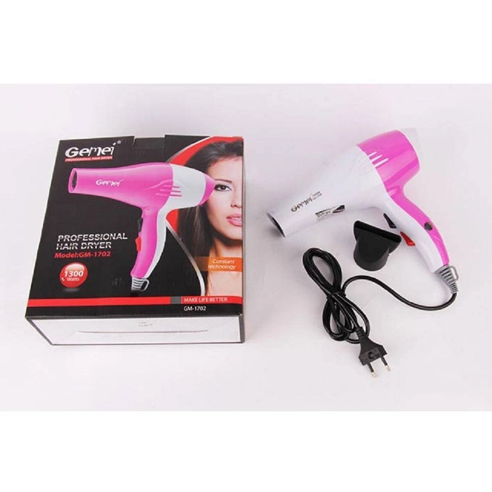 Trade Shop - Asciugacapelli Professionale 1300 Watt Phon 2 Velocità 220v Beccuccio Gm-1702 -
