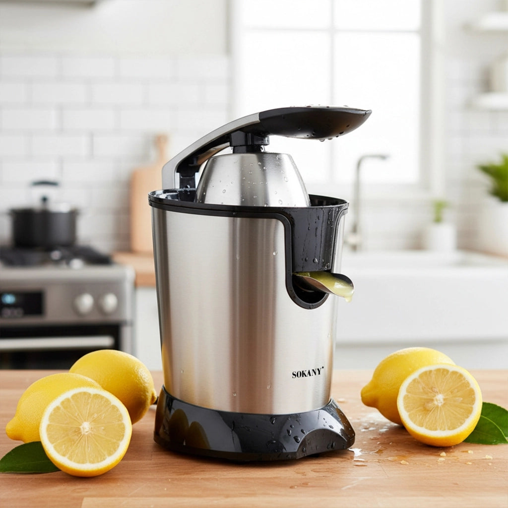 Spremiagrumi elettrico 350W 400ml a estrazione rapida Argento Sokany