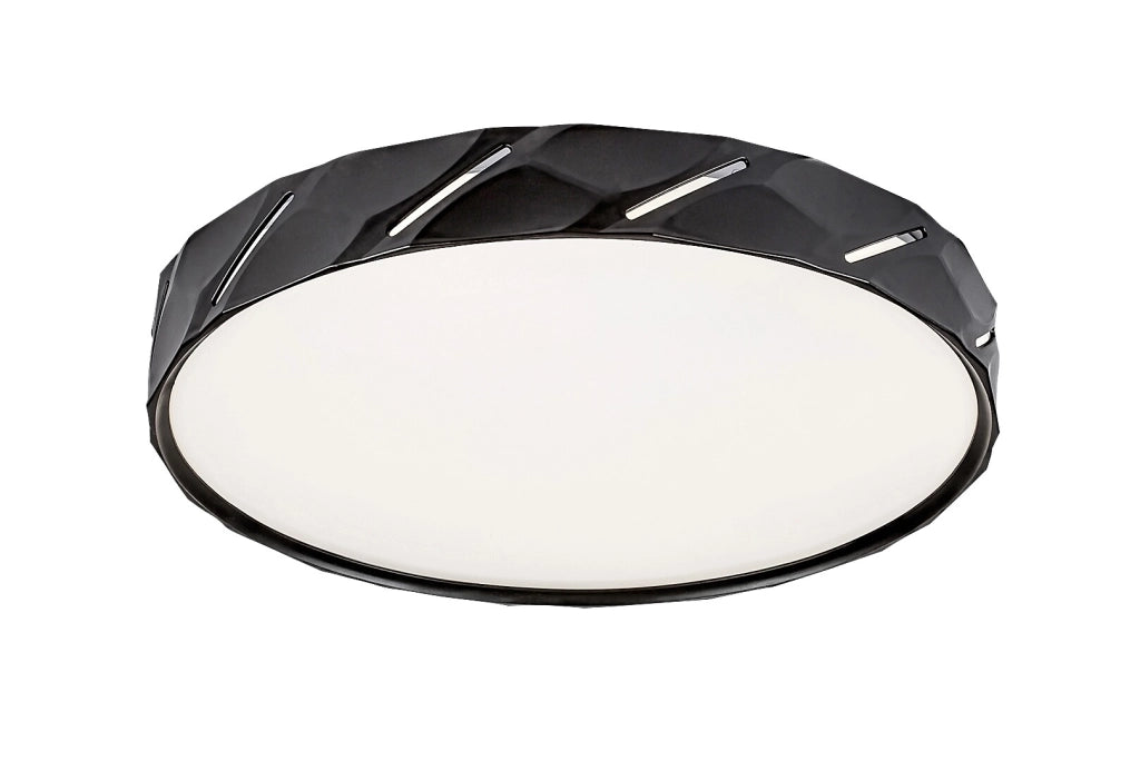 Plafoniera LED 39cm 25W nera opaca tonda Nessira Rabalux