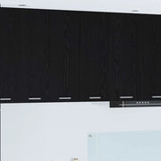 Armadio pensile con porta Rovere Nero e Bianco 30 x 31 x 80 cm 884244