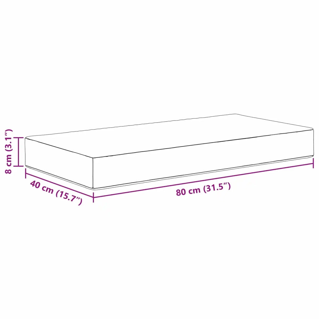 Cuscino per la seduta Turchese 80 x 40 x 8 cm 100% Poliestere 900964