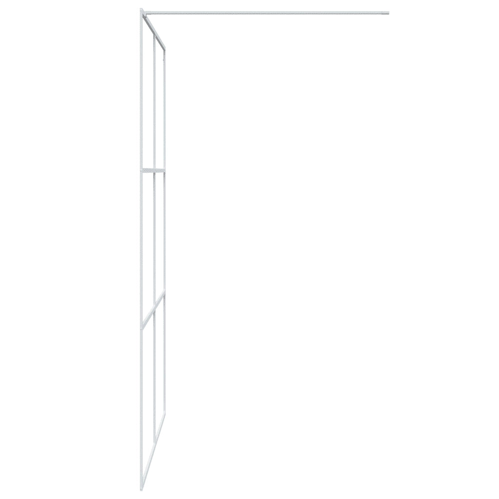 Parete Doccia Walk in Bianca 140x195 cm Vetro Trasparente ESG cod mxl 34270