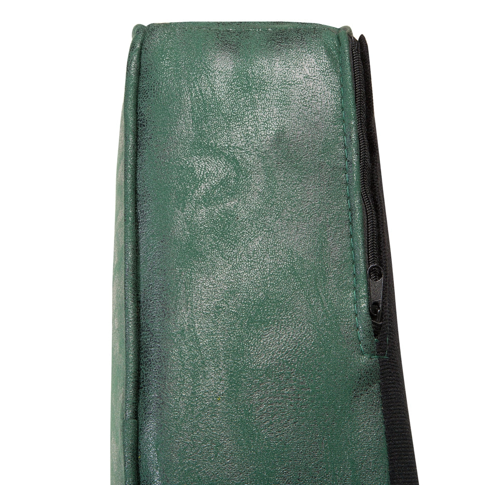 Divano Chesterfield Rivestimento in ecopelle verde Gambe in legno scuro 3 posti contemporaneo