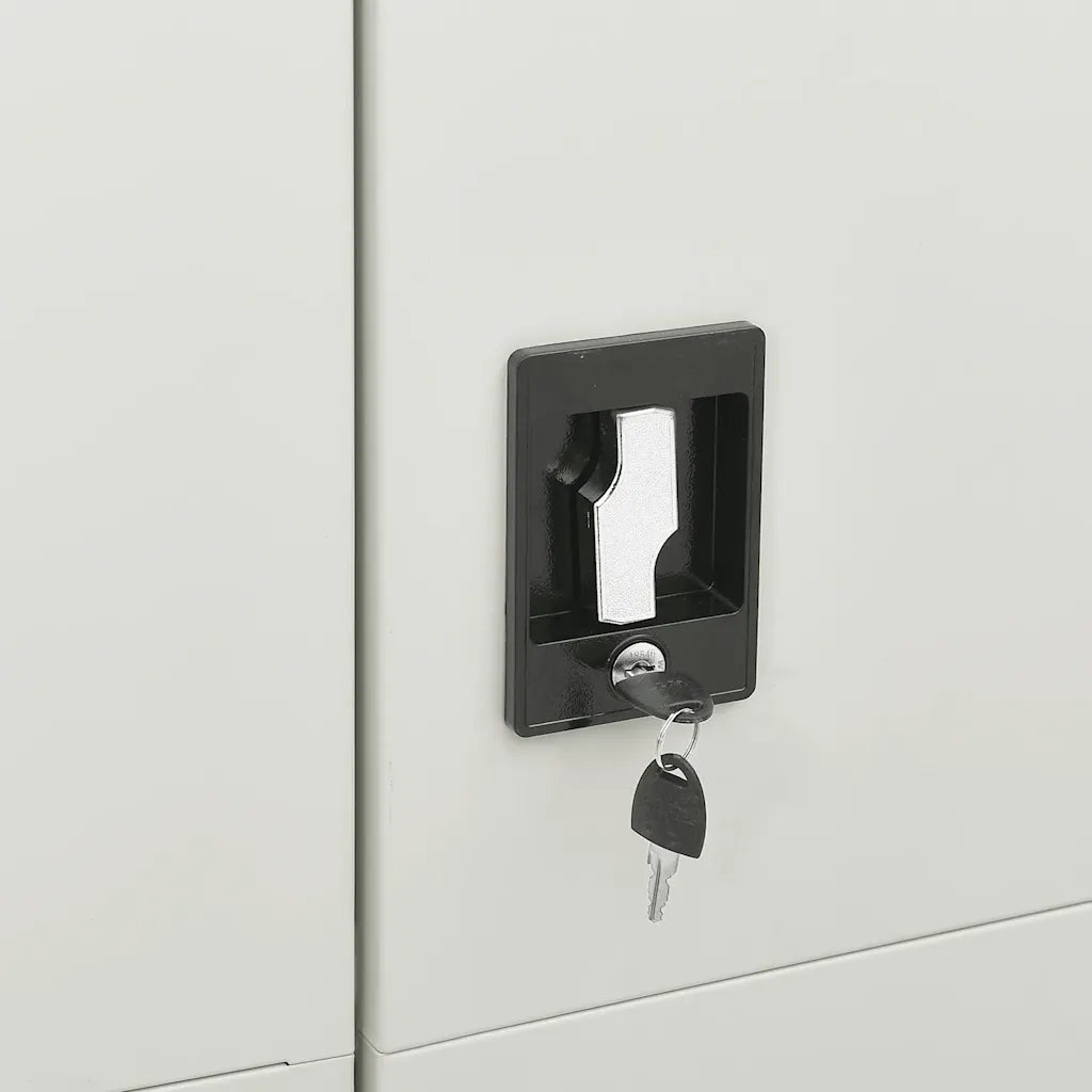 Armadio con Ripiani Grigio Chiaro 90x40x180 cm in Acciaio cod mxl 77395