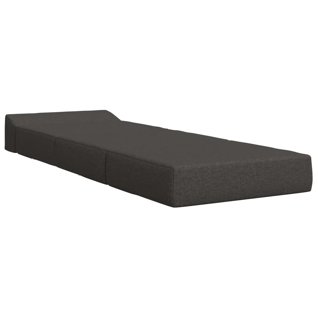 Divano Letto Pieghevole Grigio Scuro 200 x 70 x 15 cm Tessuto 900001