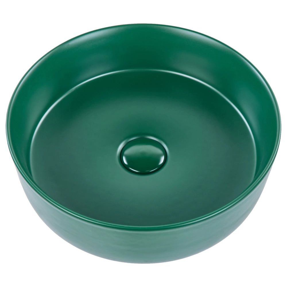 Lavandino da appoggio Verde Ceramica 370 mm Lucido Lavandino da bagno rotondo