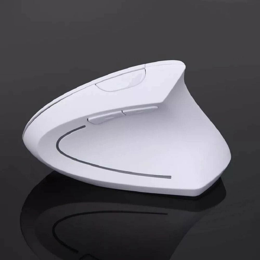 Trade Shop - Mouse Verticale Wireless 2.4ghz Ergonomico Con 7 Luci Led Rgb Senza Fili W9002 -