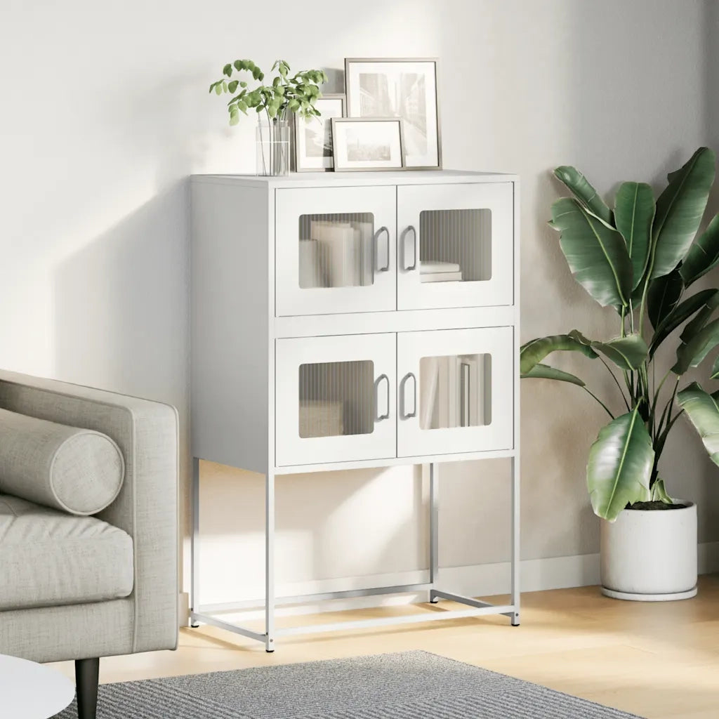 Credenza | Madia | Buffet da pranzo | Armadio da pranzo Bianca 68x39x107 cm in Acciaio