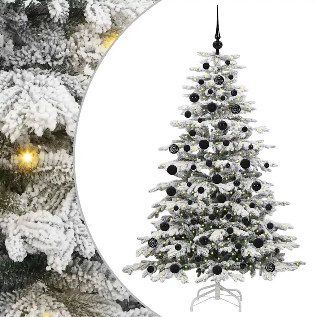Albero di Natale Artificiale con Rami Pieghevoli Bianco 180 cm