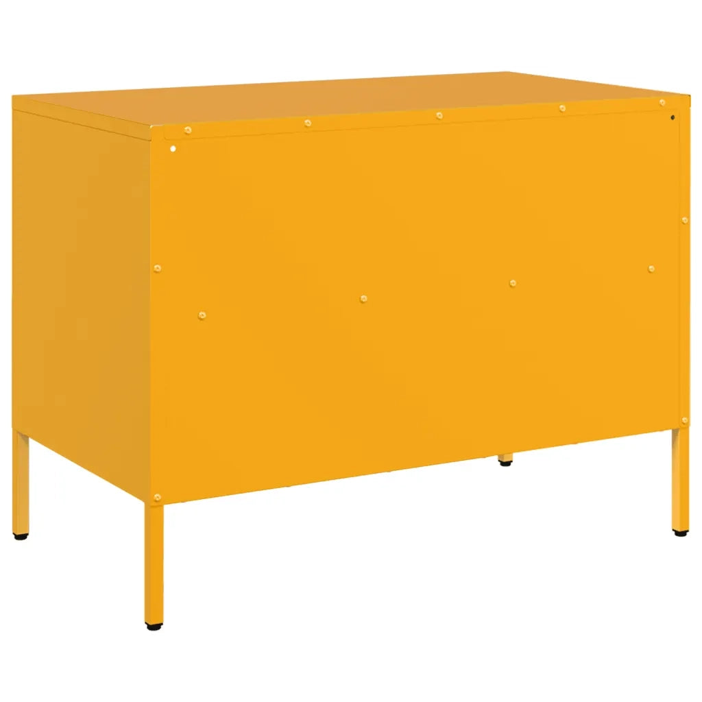 Mobile TV Giallo Senape 68x39x50,5 cm in Acciaio 843048