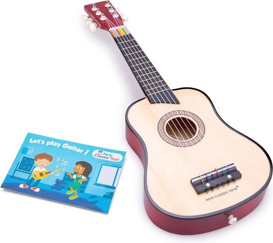 Chitarra Deluxe Naturale per Bambini – Giocattolo per lo Sviluppo Musicale