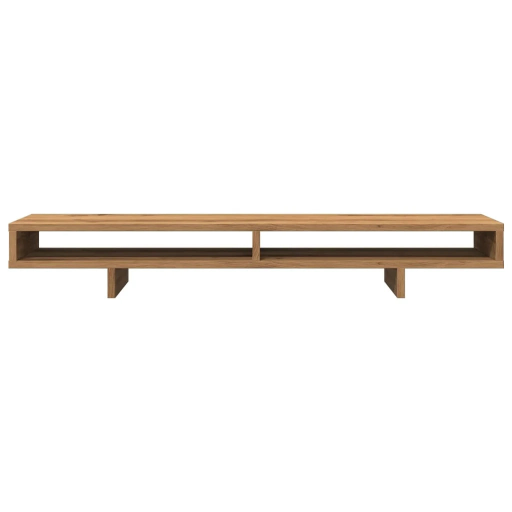 Supporto per monitor mobile da scrivania fatto a mano 100 x 27 x 15 cm legno ingegnerizzato marrone 02_0044911
