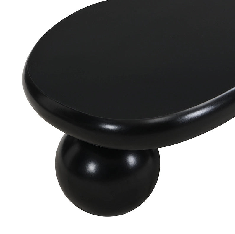 Tavolino da caffè 95x62.5x32 cm con LED a 16 colori in MDF nero
