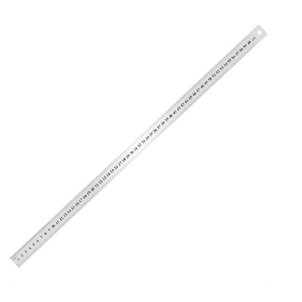 Trade Shop - Righello Metro In Acciaio Inox Metallo 1 Mm A 60cm Riga Segnatura Cm Inch 97765 -