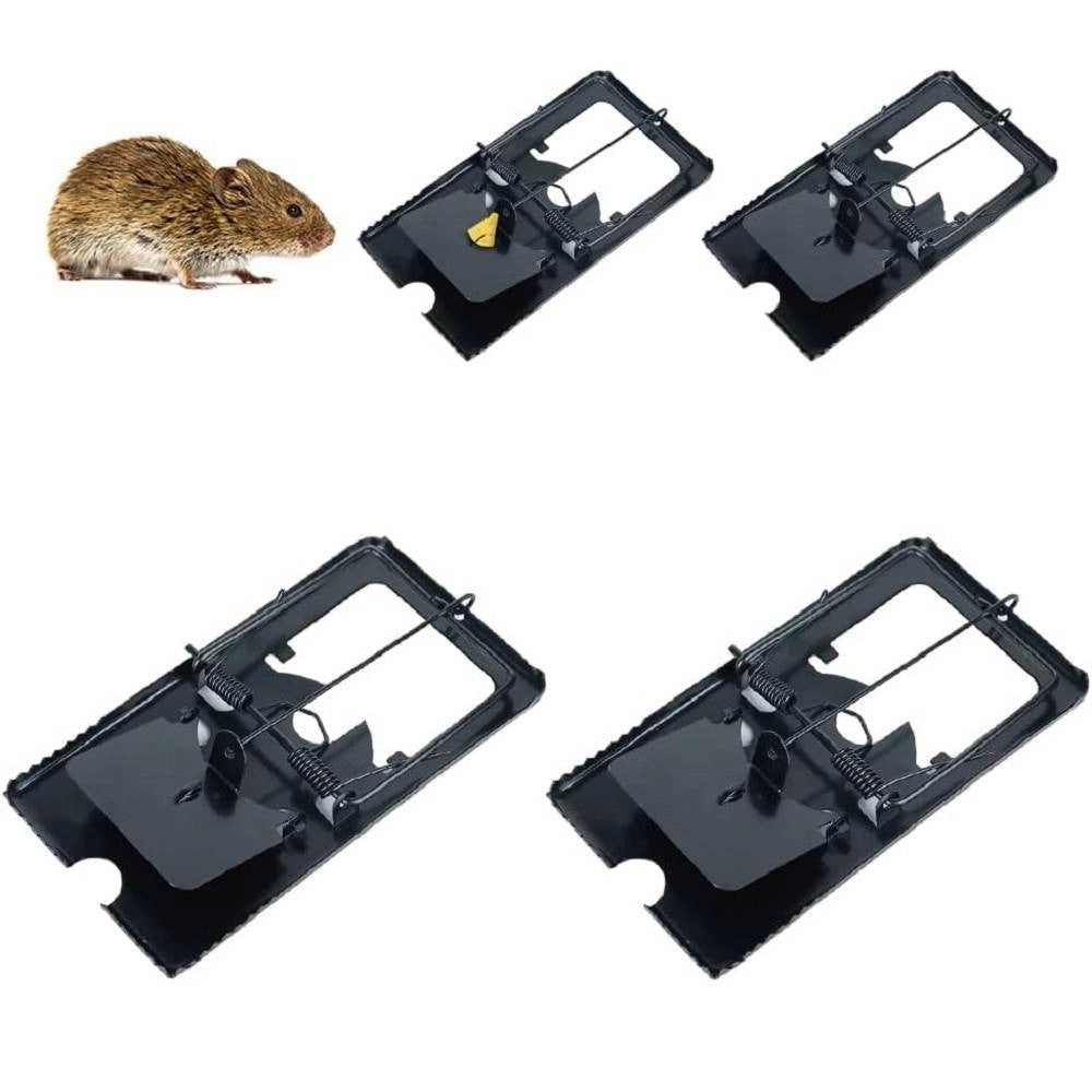 Trade Shop - Set 4pz Trappola Per Topi Grandi Piccoli Facile Da Usare Può Essere Riutilizzata -