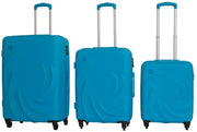 Set 3 Valigie Trolley Rigide in ABS 4 Ruote TSA Ravizzoni Estasi Blu
