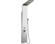 Completo sistema di doccia - insieme di doccia - doccia principale e doccia manuale - doccia con massaaggio - doccia a pioggia quadrata per la camera da bagno - 2 teste di doccia - argento