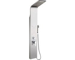 Completo sistema di doccia - insieme di doccia - doccia principale e doccia manuale - doccia con massaaggio - doccia a pioggia quadrata per la camera da bagno - 2 teste di doccia - argento