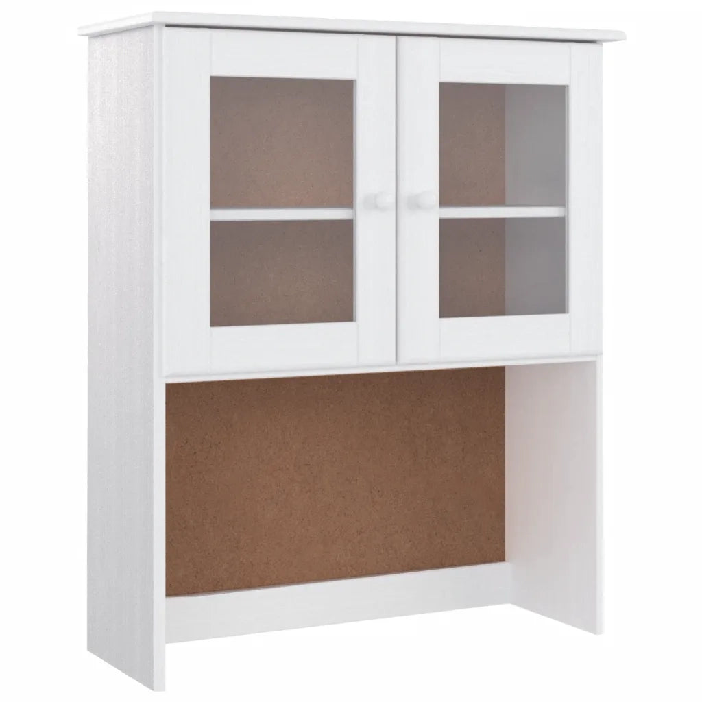 Credenza-Buffet-Armadio da cucina ALTA Bianca 77x35x188 cm in Legno Massello di Pino