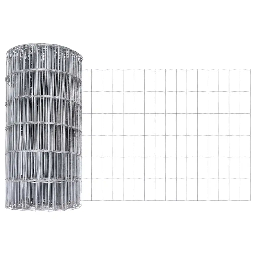 Recinzione con Posto Argento 0,6 x 50 m Acciaio e PVC