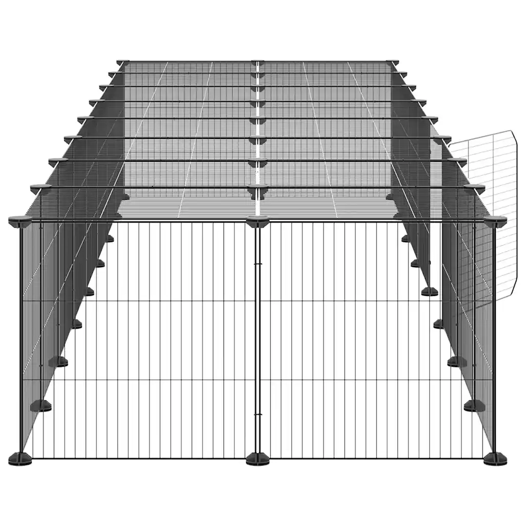 Gabbia per Animali 36 Pannelli con Porta Nera 35x35 cm Acciaio 3114060