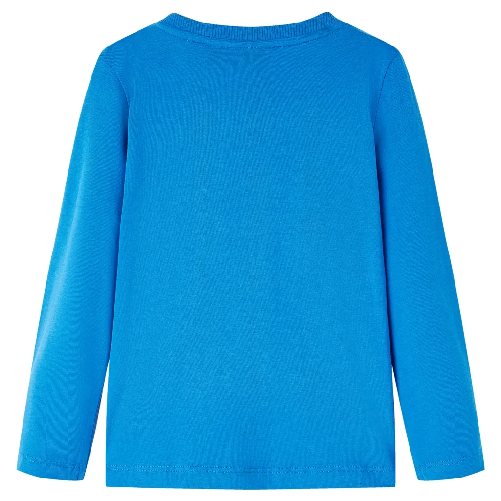 Maglietta da Bambino Maniche Lunghe Blu Cobalto 128cod mxl 84331