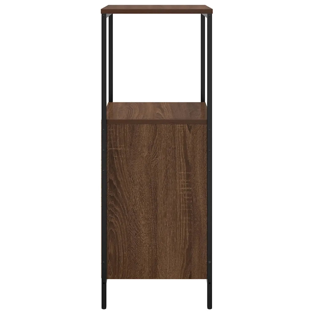 vidaXL Mobile da Bagno con Ripiani Rovere Marrone 36x35x95 cm